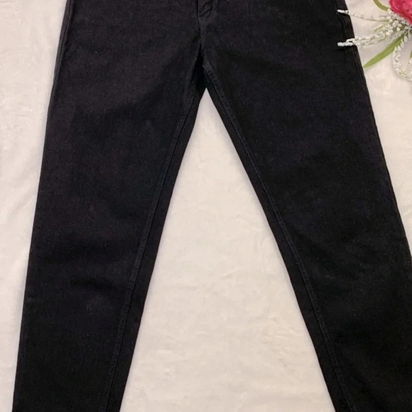 JORDACHE Vintage Y2K Black High Rise Tapered Leg Jeans No Stretch 13/14 Short - Picture 4 of 15